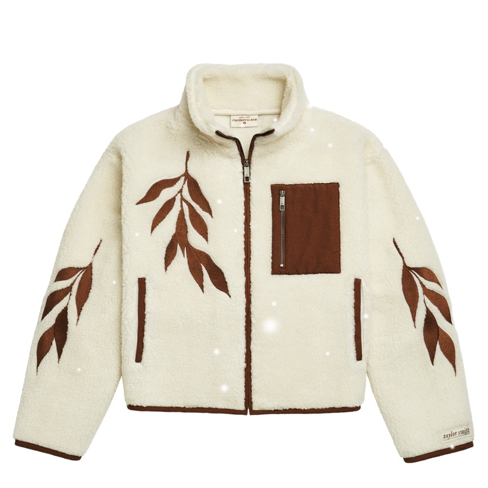 Taylor Swift Cream and Brown women's Puffer Jacket